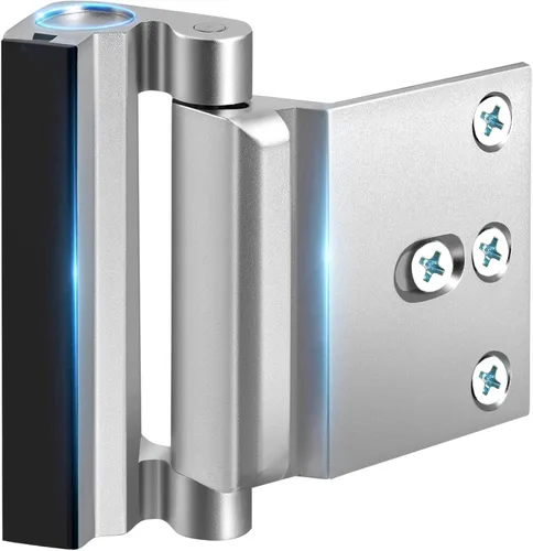 Miniatura 10 de Cerrojo de puerta de seguridad para el hogar - Cerraduras de alta seguridad a prueba de niños con tope de 3 pulgadas, soportan 800 libras para Negro