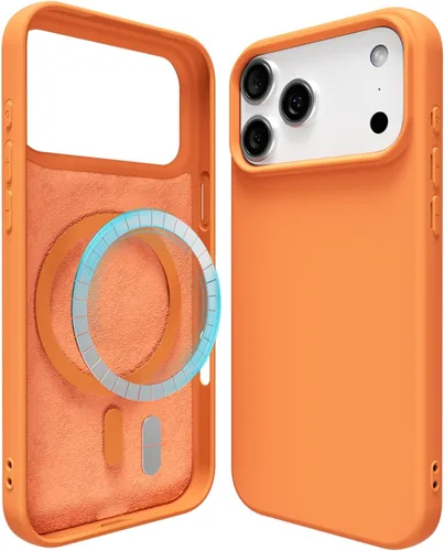 Miniatura 24 de oakxco Funda de silicona para iPhone 12 Pro Max, magnética, compatible con carga inalámbrica Magsafe, cubierta protectora de goma suave y delgada