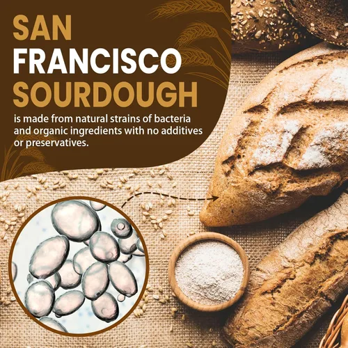 Miniatura 4 de Iniciador de masa madre deshidratada, estilo San Francisco, cultivo de masa madre de activación rápida, iniciador de masa agria, pan artesanal