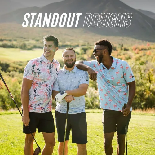 Miniatura 7 de YATTA GOLF - Camiseta polo de golf de alto rendimiento para hombre