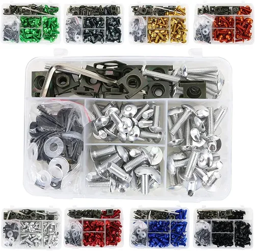 Miniatura 8 de Juego de pernos universales para carenado de motocicleta Fit para serie CRF-R, serie YZ, serie Ninja/ZX, serie GSX/DRZ, tornillos de fijación