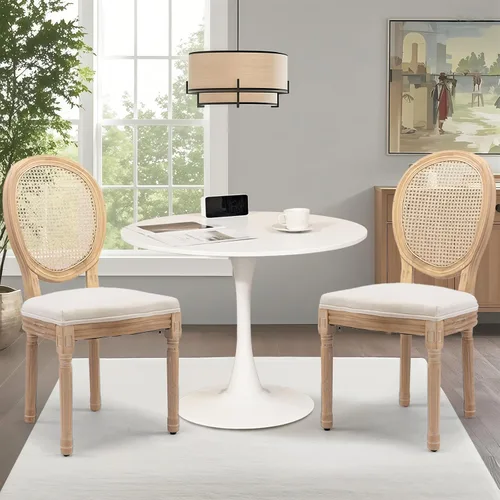 Miniatura 68 de Juego de 6 Sillas de Comedor Tapizadas de Terciopelo, Sillas Laterales de Cocina de Estilo Moderno con Ribete de Tachuelas y Patas de Madera, Anillo