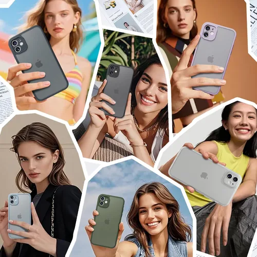 Miniatura 9 de Funda Translúcida Mate para iPhone 11, [Protección contra Caídas de Grado Militar de 10 Pies] Parachoques Protector Delgado Duradero Resistente a