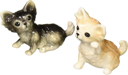 Cosmos Gifts 20774 Juego de salero y pimentero de porcelana fina Chihuahua, 3-1/2" L