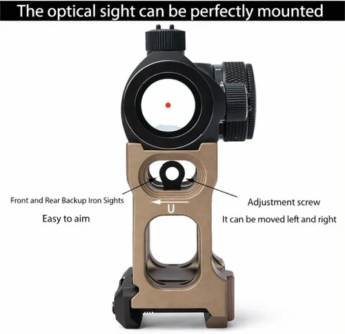 Miniatura 3 de Gotical Micro Red Dot Riser Mount Picatinny Riser Mounts para T1 T2 H1 H2 Optic Sight Acepta todas las ópticas de micro huella