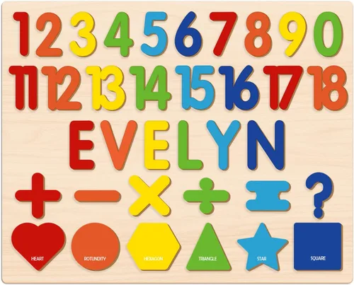 Miniatura 10 de Rompecabezas de nombre personalizado para niños, juguetes educativos Montessori, rompecabezas de madera personalizados para niños de 1 a 3 años