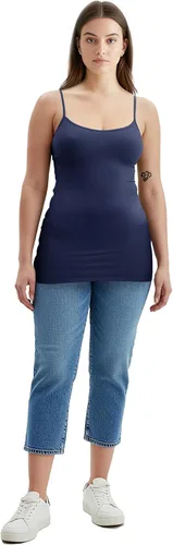 Miniatura 127 de Emmalise Camisola larga casual básica para mujer, con tirantes ajustables, top en capas