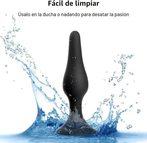 Miniatura 6 de Hisionlee? Juguete sexual 4 unidades. Juego de tapones anales de silicona médica Sensuality Sex Dolls, Hision10002, no, Negro, 4
