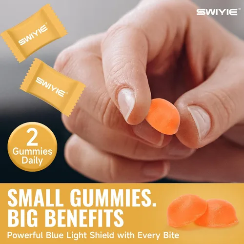 Miniatura 9 de Gomitas de Luteína – Suplemento de vitaminas y minerales para los ojos con 20 mg de luteína y 4 mg de zeaxantina – Gomitas vitamínicas para el apoyo
