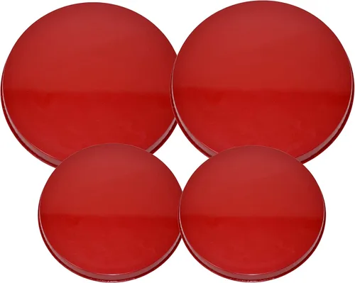 Miniatura 2 de Juego de 4 fundas redondas para quemadores superiores. Negra; 2 x 10 pulgadas y 2 x 8 pulgadas redondas Negro