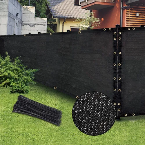 Malla de Privacidad para Exteriores Negra de 4 Pies X 50 Pies y Red de Sombra con Cubierta de Malla, Ideal para Jardín y Patio Trasero - Mejora la