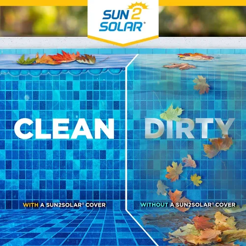 Miniatura 4 de Sun2Solar Cubierta solar redonda azul para piscina de 18 pies Serie 800 Manta de retención de calor para piscinas sobre el suelo y enterradas
