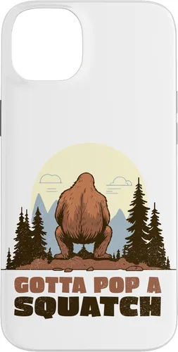 Miniatura 15 de Funda divertida para iPhone 16, diseño de Bigfoot Gotta Pop A Squatch Squat Poop Joke