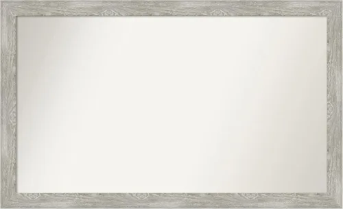 Miniatura 213 de Amanti Art Espejo de baño gris para sobre el fregadero, 31 x 48 pulgadas, espejo de tocador rectangular estrecho de color gris, marco de madera