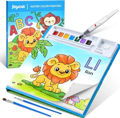 Miniatura 18 de JoyCat Libros de pintura con agua para colorear para niños pequeños, juegos de pintura de acuarela para niños de 3 a 5 4 a 8 años, actividades