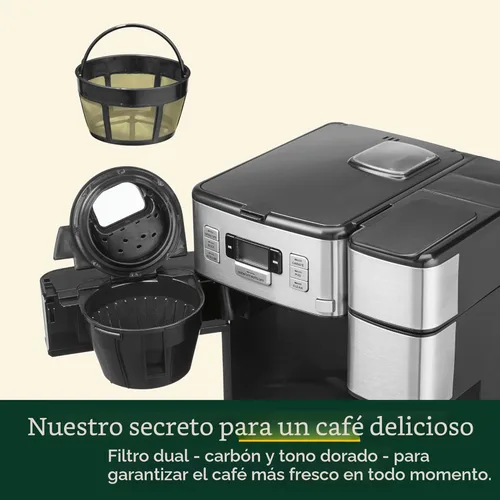 Miniatura 5 de Cuisinart Coffee Center Grind and Brew Plus, molinillo de café integrado, cafetera y cafetera de una sola porción con tamaño de porción de 6 onzas