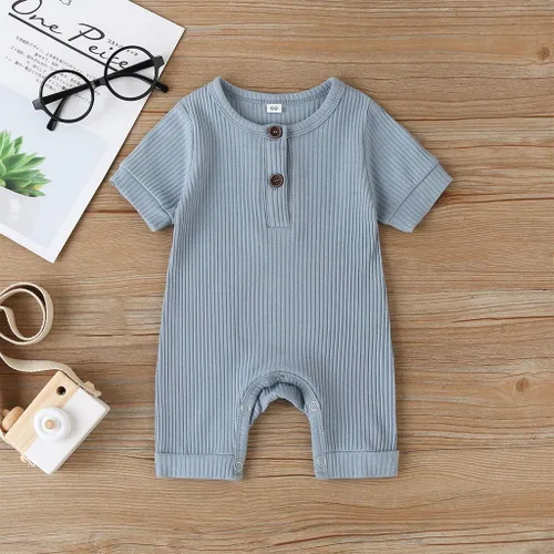 Miniatura 2 de Kuriozud Mameluco de una pieza para recién nacido, unisex, con botones, para bebé y niña