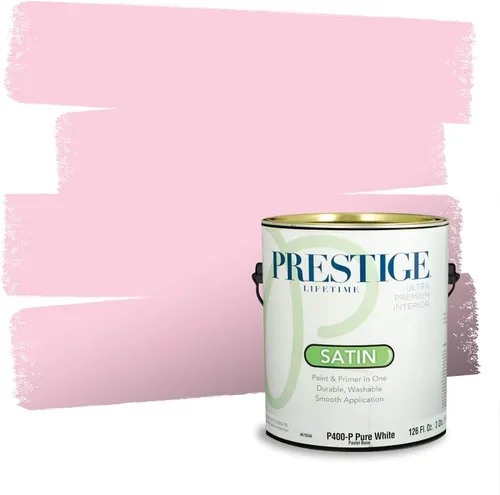 Miniatura 62 de Prestige Paints Pintura exterior e imprimación en uno, 1 galón, plano, coincidencia comparable de Valspar* Amber Rose*