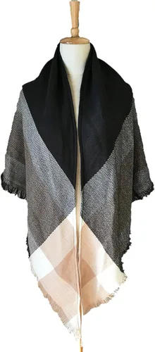 Miniatura 35 de Wander Agio - Bufanda envolvente con diseño a cuadros o triangular para mujer, cálida y larga, de punto, sensación de cachemira, chal