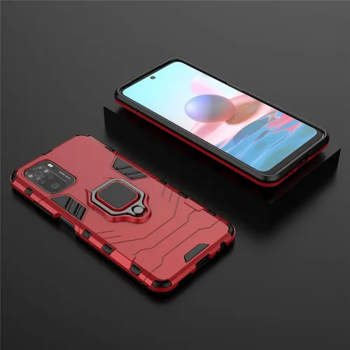 Miniatura 5 de Compatible con Xiaomi Mi Redmi Note 10, Redmi Note 10S, soporte de anillo de metal a prueba de golpes