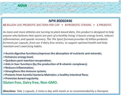 Miniatura 7 de Vegan Sport - 42 mil millones de probióticos por cápsula - No requiere refrigeración