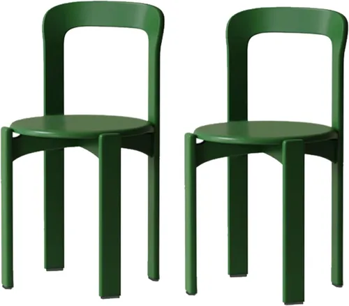 Miniatura 26 de Silla de comedor moderna y versátil, sillas de cocina con marco de madera apilable, silla lateral sin brazos, taburete para el hogar para habitación