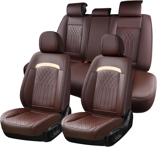 Miniatura 10 de FLORICH Fundas de asiento delantero de automóvil, fundas de asiento de cuero para automóviles, protector de asiento de automóvil, impermeable