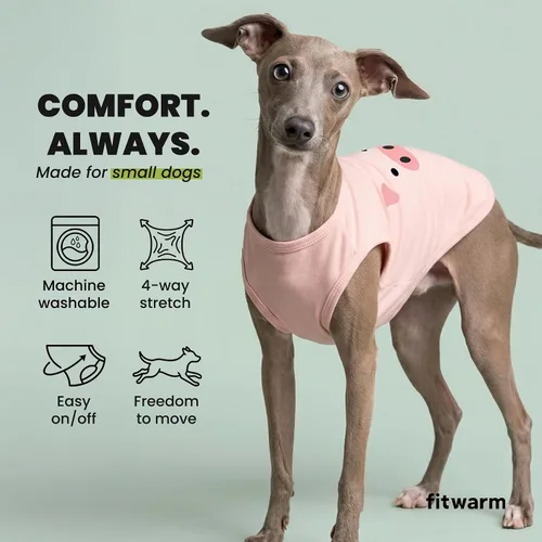 Miniatura 6 de Fitwarm Paquete de 3 camisas para perro con diseño de oso y león, ropa divertida para perros pequeños, niños y niñas, traje de verano para mascotas