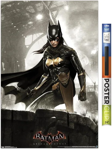 Miniatura 13 de Trends International DC Comics Video Game-Arkham Knight-Batgirl - Póster de pared, 14.72 x 22.37 pulgadas, versión enmarcada de madera de granero