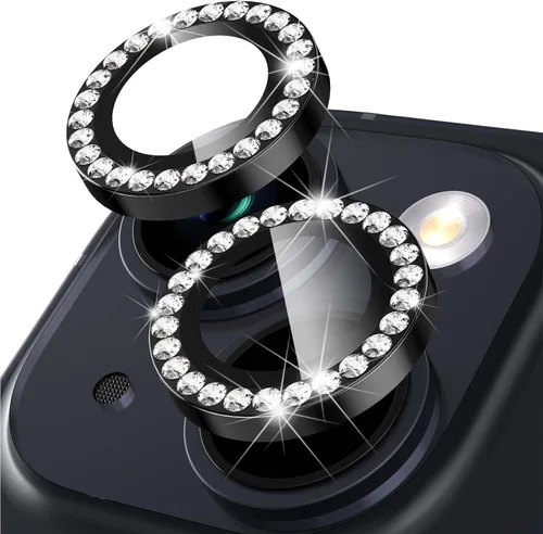 Miniatura 15 de Suoman Protector de lente de cámara para iPhone 14 de 6.1 pulgadas, protector de lente de cámara de 6.7 pulgadas, película de vidrio templado 9H