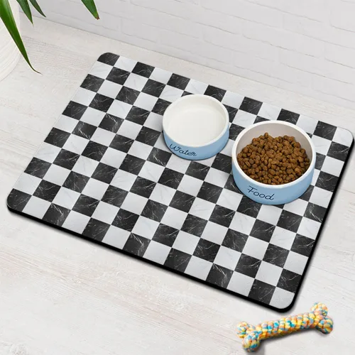 Miniatura 11 de Tapete de comida y agua para perros, tapetes de alimentación de mascotas para el suelo, antideslizantes, impermeables, súper absorbentes