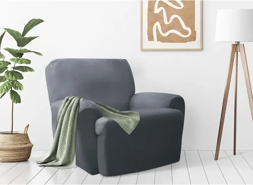 Miniatura 14 de Zenna Home, Funda para muebles color chocolate/marrón: Funda elástica de felpa de 1 pieza para sofá biplaza (EFCLSTCH)