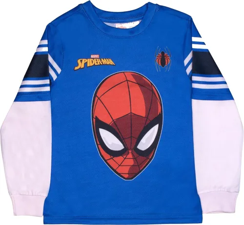 Miniatura 3 de Marvel Superheroes Avengers and Spider-Man - Juego de 2 piezas de camiseta y pantalones de malla activa de manga larga para niños, paquete de 2