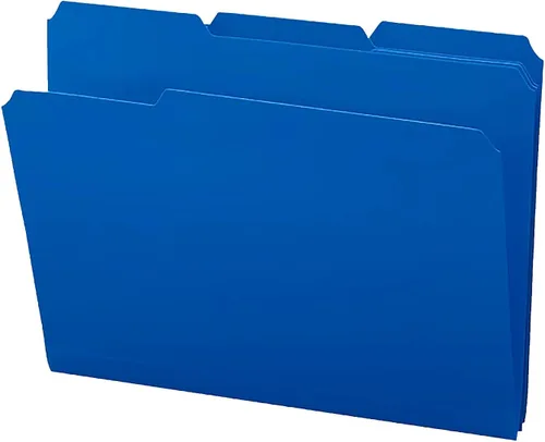 Miniatura 5 de Smead - Carpeta archivadora de poliéster, lengüeta cortada 1/3, tamaño carta, azul, 24 por caja (10503)
