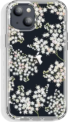 GYZYA Funda transparente para iPhone 14 y iPhone 13 de 6.1 pulgadas con diseño de patrón, funda protectora delgada de TPU + parachoques a prueba de