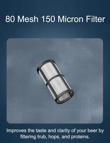 Miniatura 4 de Filtro de cerveza en línea, filtro de agua de 100 mallas de 150 micrones, dispositivo de filtración de filtro en T de plástico, alimentación por