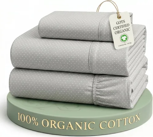 Miniatura 32 de Lane Linen Sábanas de cama tamaño Queen, juego de sábanas 100 % algodón orgánico, sábanas refrescantes suaves tamaño Queen, juego de sábanas Queen