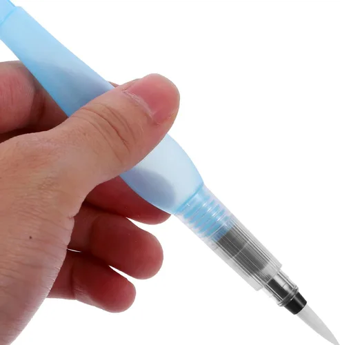 Miniatura 8 de EXCEART Juego de 3 bolígrafos de acuarela recargables, pinceles de pintura de acuarela portátiles para dibujo artístico, fácil control de flujo