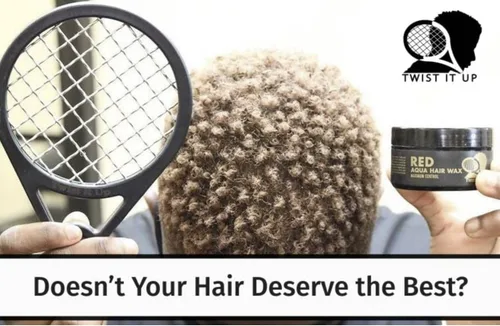 Miniatura 4 de Twist It Up Gel de peine (Unity Black) - Alternativa a las esponjas para el cabello, crea rizos y giros para hombres negros, diseño de raqueta