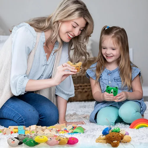 Miniatura 6 de XIPEGPA Juego de 30 juguetes de peluche de animales pequeños, llavero de juguete de peluche para recuerdos de fiesta, llavero adorno para bolsa
