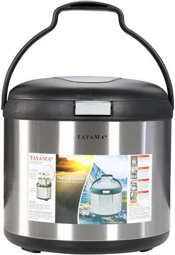 Miniatura 11 de Tayama Olla térmica de acero inoxidable, negro, 5 cuartos de galón.