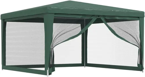 Miniatura 14 de vidaXL Gazebo, Tienda de campaña con 4 paredes laterales de malla, toldo de refugio para eventos de fiesta al aire libre, pabellón de glorieta