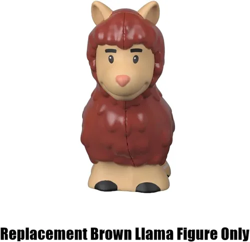 Miniatura 5 de Pieza de repuesto para el juego Fisher-Price Little People Farm Animal Friends - GFL21 ~ Figura de llama marrón de repuesto
