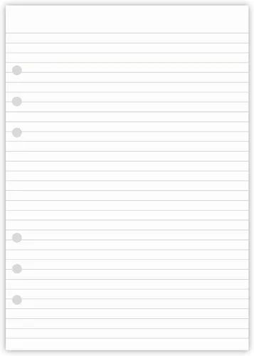 Miniatura 7 de Papel rayado A5, recambios para planificador Filofax, organizador, carpetas, perforado de 6 agujeros, 100 hojas/200 páginas, 100 g/m², blanco, 5.8 x