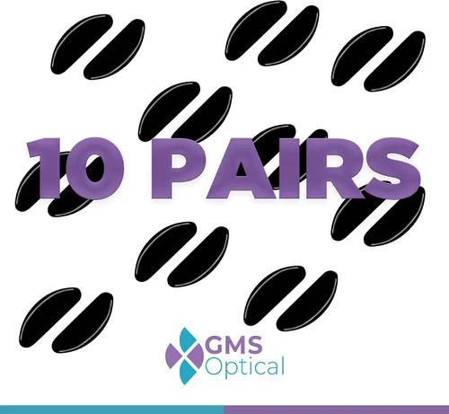 Miniatura 7 de GMS Optical® - Adhesivo antiderrapante contorneado almohadillas de nariz de lente de silicona suave con superpegajoso respaldo, 1,8 mm - 5 pares