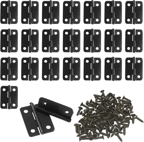 Miniatura 27 de Murtenze Paquete de 12 Bisagras de Puerta de 2.5 Pulgadas, Bisagras de Armario, Bisagras de Bronce Rojo, Bisagras de Cojinete de Bola, Bisagras