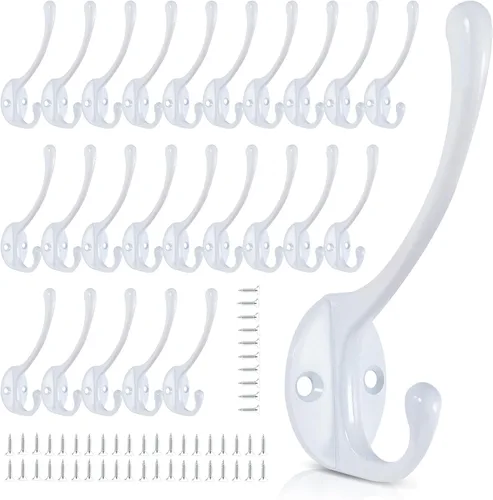 Miniatura 9 de Ganchos de pared para colgar, paquete de 15 ganchos resistentes de metal para abrigos, para sala de estar, baño, cocina, dormitorio para toalla