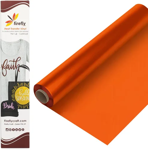 Miniatura 13 de Firefly Craft - Lámina de vinilo elástico para transferencia de calor, HTV metálico, para planchar para usar con Cricut y Silhouette, para prensa
