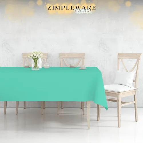 Miniatura 4 de Zimpleware - Mantel redondo de plástico para fiestas de 213 cm (84 pulgadas) de diámetro (paquete de 1, 6 y 12 unidades)
