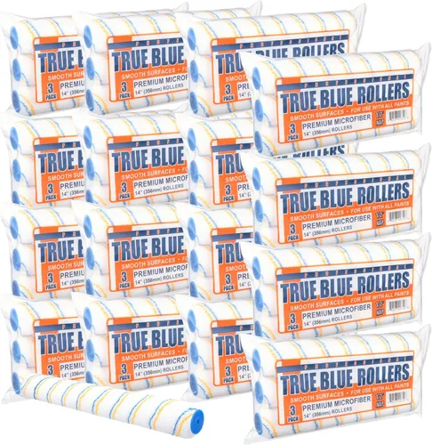 Miniatura 10 de True Blue - Cubiertas de rodillo de pintura profesional de 14 pulgadas, 14 pulgadas, lo mejor para todo tipo de superficies de pintura, paquete